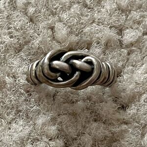 Sterling silver ring with knot.